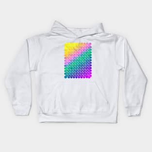 Polka Dot Geometric Grid Gradient Pattern Design Kids Hoodie